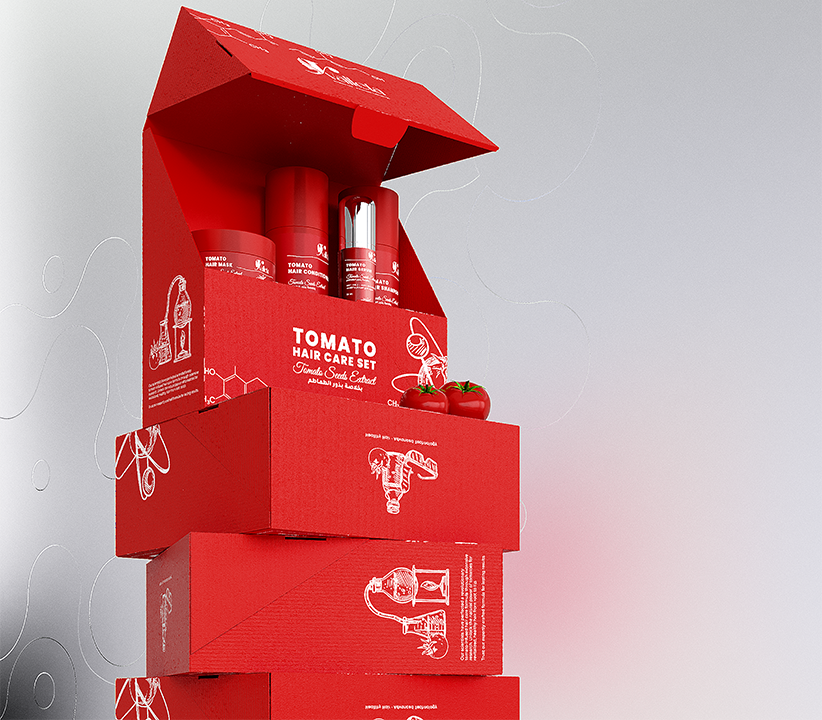 Tomato hair care set بكج الطماطم لعلاج خشونة وتقصف الشعر - valletacare