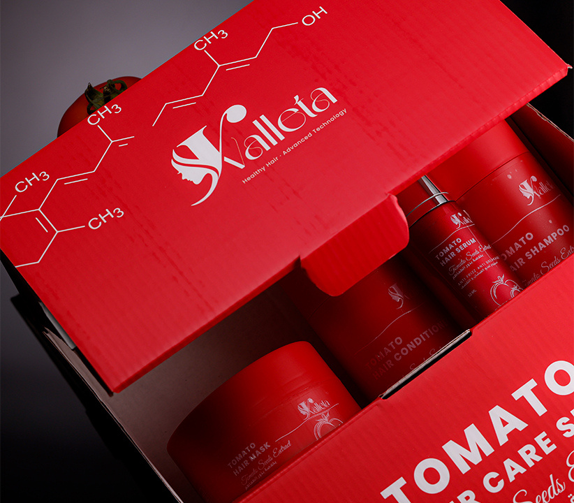 Tomato hair care set بكج الطماطم لعلاج خشونة وتقصف الشعر - valletacare