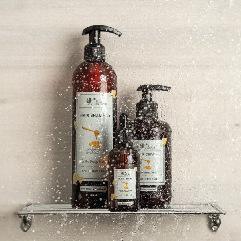 Honey Hair Care Set بكج العسل لعلاج تساقط الشعر ( ثلاث قطع + هدية) - valletacare